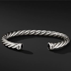 David Yurman Cable Cuff Bracelet Black Onyx
